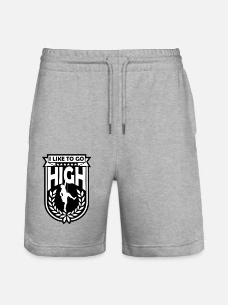 like to get high - Stanley/Stella Trainer Unisex Organic Jogging Shorts - heather grey