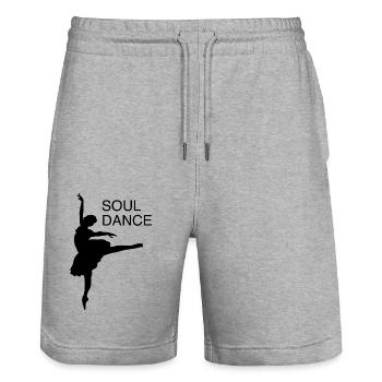 Dancing Dance Music - Stanley/Stella Trainer Unisex Organic Jogging Shorts - heather grey - Front - Nik (191cm) & Marisol (170cm)