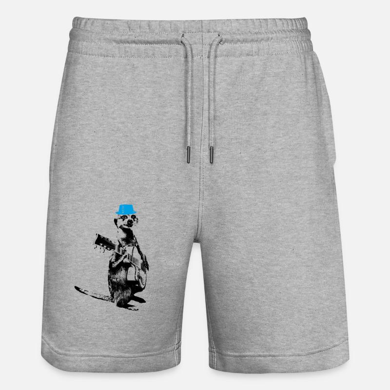Suricate Guitarplay Cyan Hat - Short de jogging bio TRAINER Stanley/Stella unisexe - gris chiné