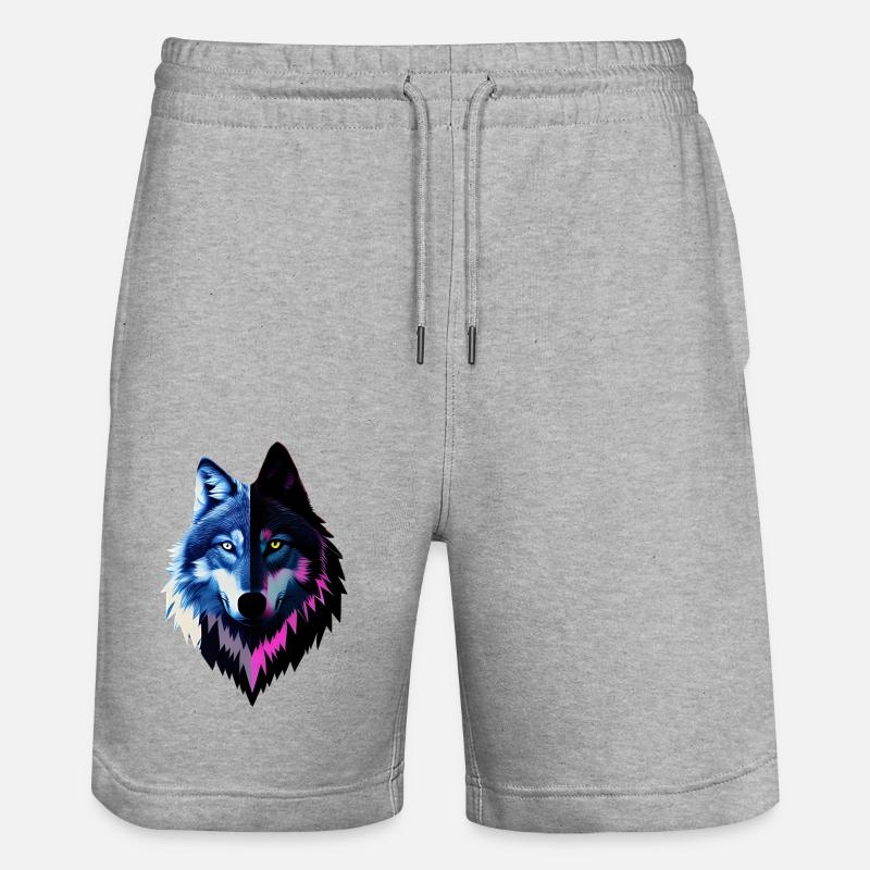 Wolf - Stanley/Stella Unisex Bio Joggingshorts Trainer - Grau meliert