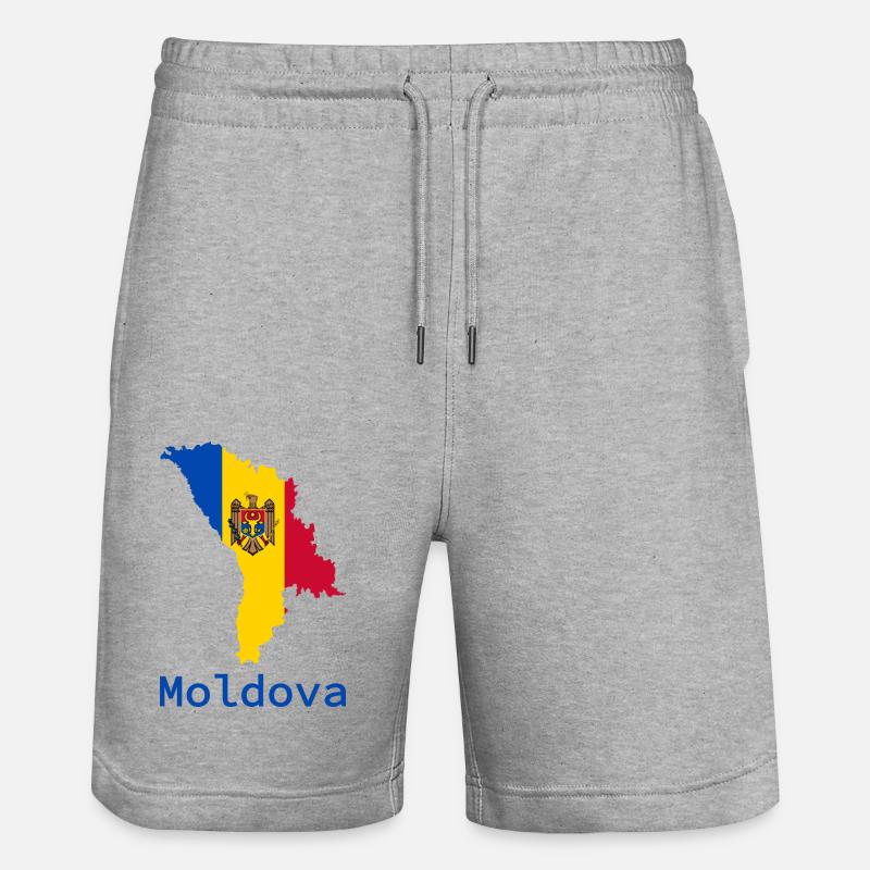 Moldavie - Short de jogging bio TRAINER Stanley/Stella unisexe - gris chiné