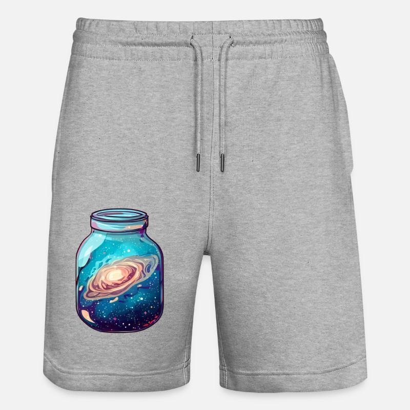Espace dans un bocal - Short de jogging bio TRAINER Stanley/Stella unisexe - gris chiné
