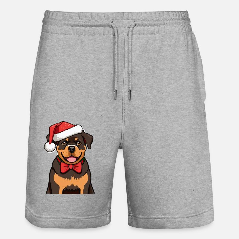 Noël Rottweiler - Short de jogging bio TRAINER Stanley/Stella unisexe - gris chiné