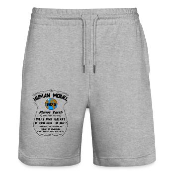 1975 - Stanley/Stella Unisex Bio Joggingshorts Trainer  - Grau meliert - Vorne - Nik (191cm) & Marisol (170cm)