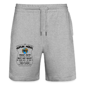 1972 - Short de jogging bio TRAINER Stanley/Stella unisexe - gris chiné - Devant - Nik (191cm) & Marisol (170cm)