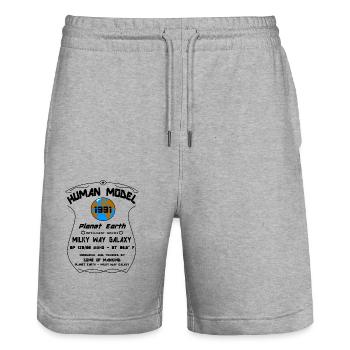 1991 - Stanley/Stella Unisex Bio Joggingshorts Trainer  - Grau meliert - Vorne - Nik (191cm) & Marisol (170cm)