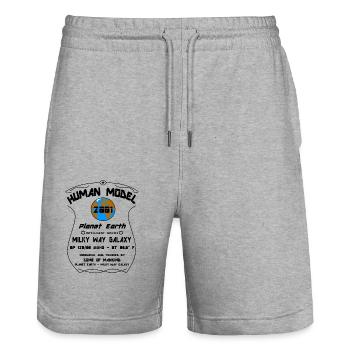 2001 - Stanley/Stella Unisex Bio Joggingshorts Trainer  - Grau meliert - Vorne - Nik (191cm) & Marisol (170cm)