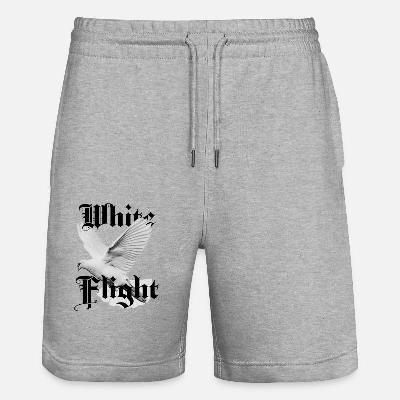 Vol blanc - Short de jogging bio TRAINER Stanley/Stella unisexe - gris chiné