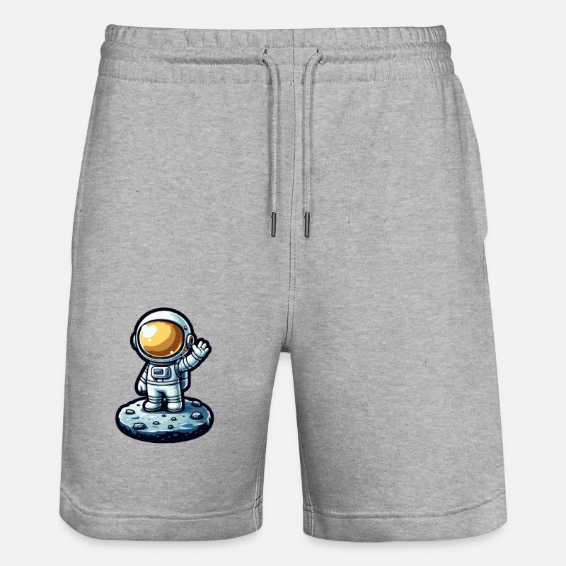 Petit astronaute - Short de jogging bio TRAINER Stanley/Stella unisexe - gris chiné
