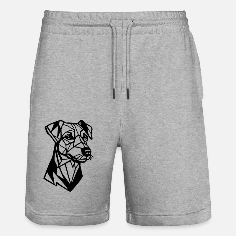 Jack Russel - Stanley/Stella Unisex Bio Joggingshorts Trainer  - Grau meliert