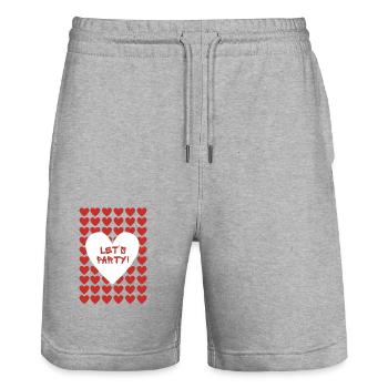 Red Hot Bride Tribe - Stanley/Stella Unisex Bio Joggingshorts Trainer  - Grau meliert - Vorne - Nik (191cm) & Marisol (170cm)