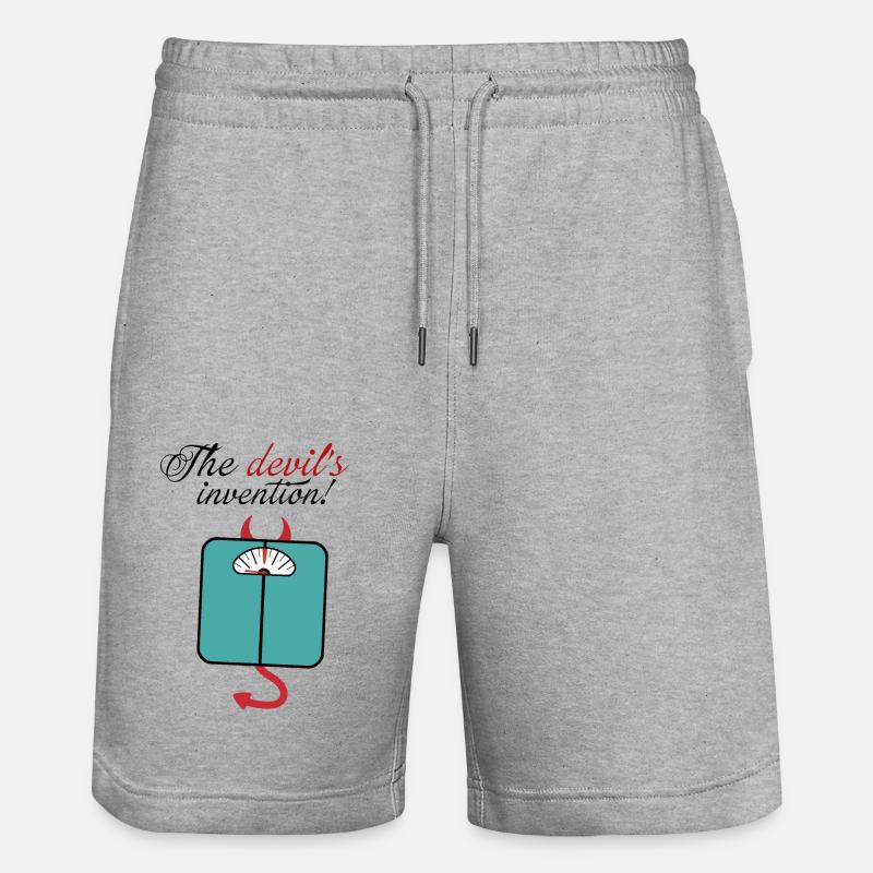 Devil Makes Scales - Stanley/Stella Trainer Unisex Organic Jogging Shorts - heather grey