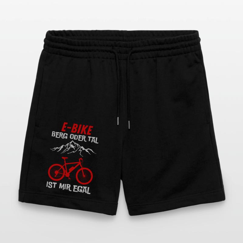 E-Bike Berg oder Tal ist mir Egal Geschenkidee Stanley/Stella Unisex Bio Joggingshorts Trainer 