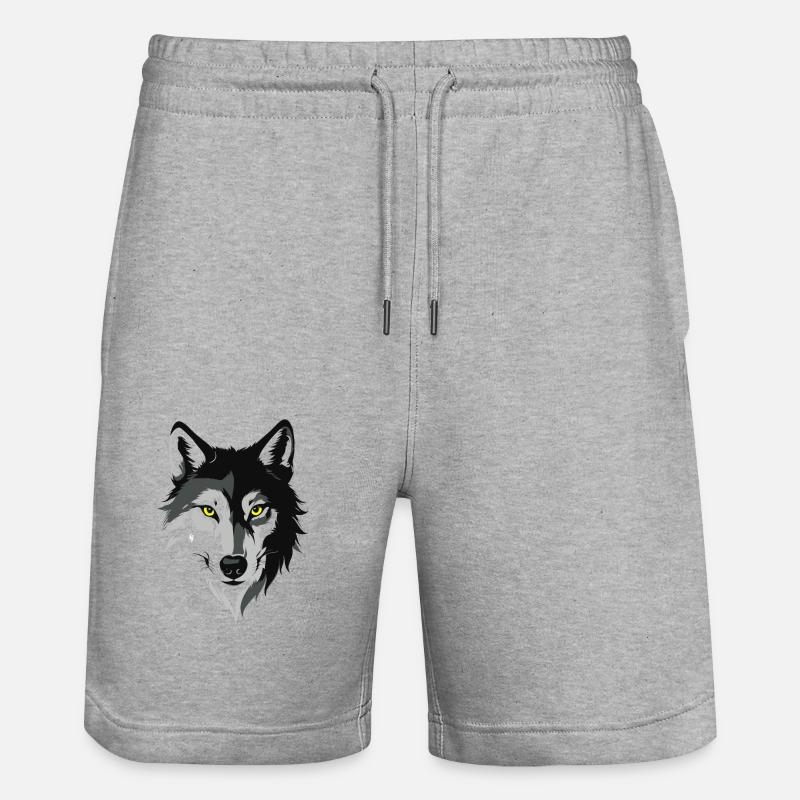 Wolfsblick - Short de jogging bio TRAINER Stanley/Stella unisexe - gris chiné