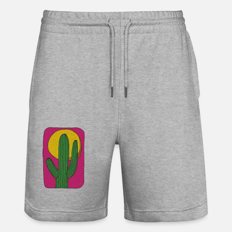 Cactus Mexique - Short de jogging bio TRAINER Stanley/Stella unisexe - gris chiné