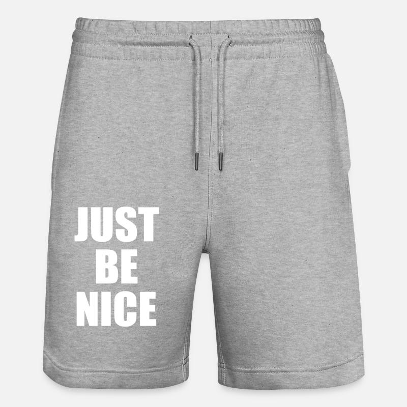 Just be nice - Stanley/Stella Unisex Bio Joggingshorts Trainer  - Grau meliert