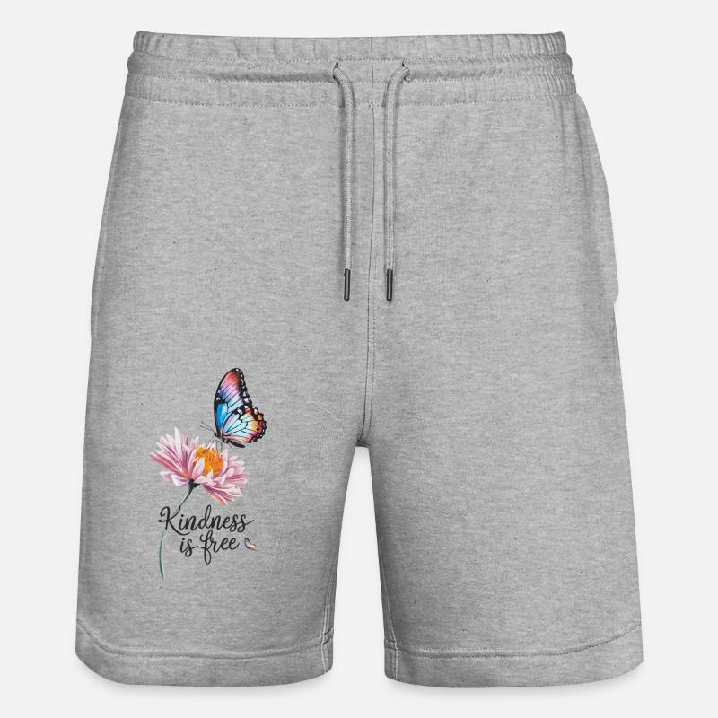 La gentillesse est gratuite - Short de jogging bio TRAINER Stanley/Stella unisexe - gris chiné
