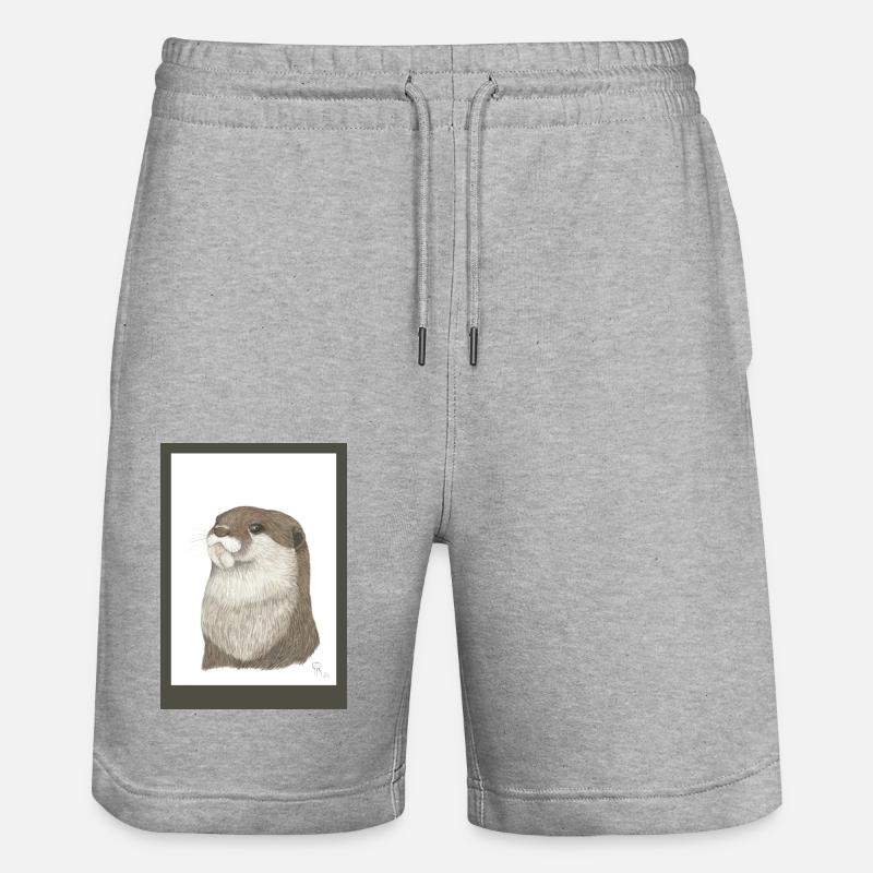 240728 Otter 3 - Stanley/Stella Unisex Bio Joggingshorts Trainer  - Grau meliert
