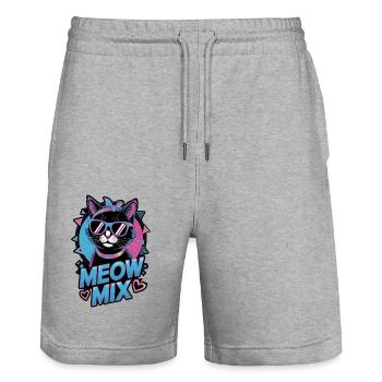 Katzenmusik 80er Jahre - Stanley/Stella Unisex Bio Joggingshorts Trainer  - Grau meliert - Vorne - Nik (191cm) & Marisol (170cm)
