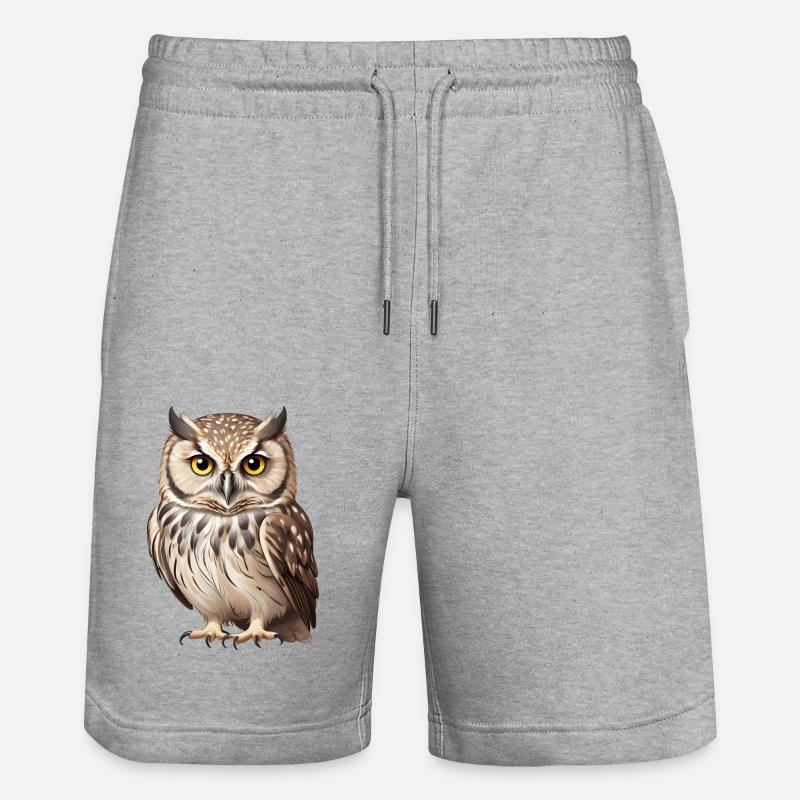 Jeune chouette brune - Short de jogging bio TRAINER Stanley/Stella unisexe - gris chiné