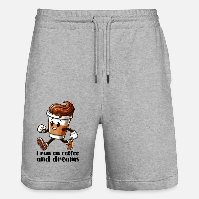 Cadeau Coffee Dreams - Short de jogging bio TRAINER Stanley/Stella unisexe - gris chiné