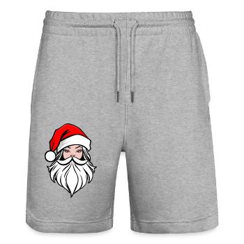 weihnachtsfrau Weihnachten female mrs. santa clara - Stanley/Stella Trainer Unisex Organic Jogging Shorts - heather grey - Front - Nik (191cm) & Marisol (170cm)