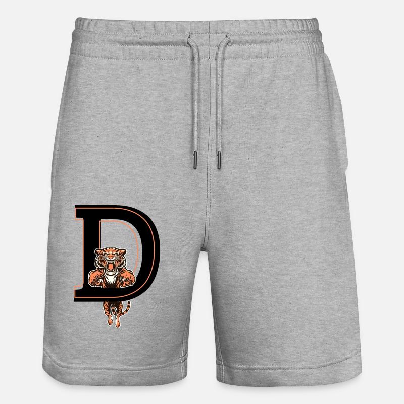 Tiger Brief - Geschenkidee - Stanley/Stella Unisex Bio Joggingshorts Trainer  - Grau meliert