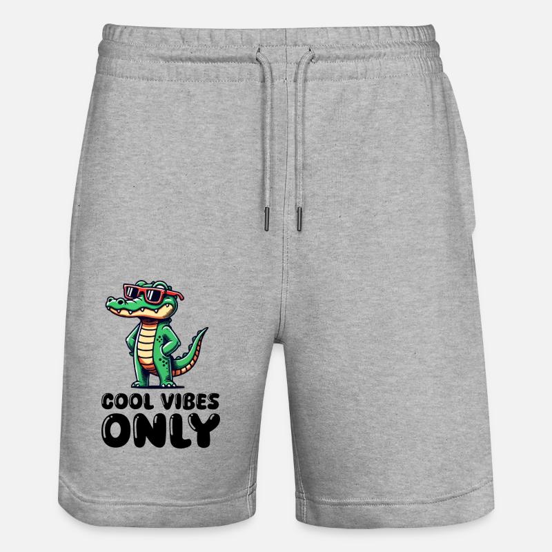 Crocodile Cool - Short de jogging bio TRAINER Stanley/Stella unisexe - gris chiné