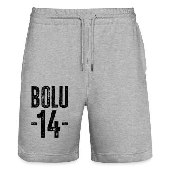 Bolu 14 – Stolz auf Natur und Tradition - Stanley/Stella Unisex Bio Joggingshorts Trainer  - Grau meliert - Vorne - Nik (191cm) & Marisol (170cm)
