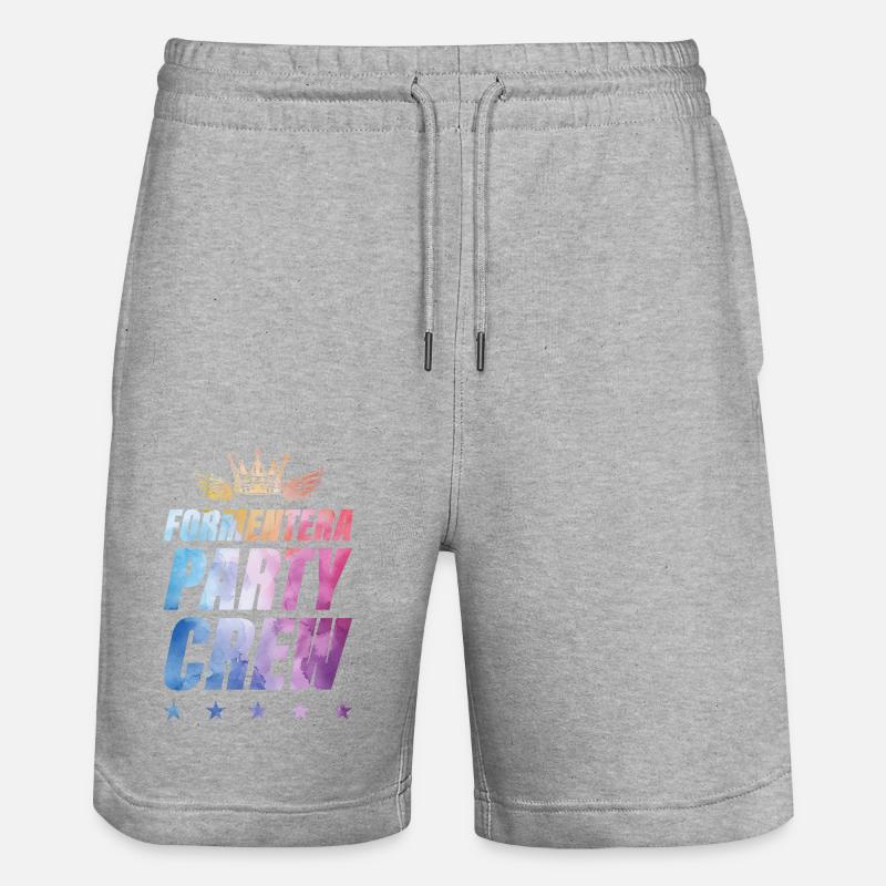 Équipe de Formentera Party - Short de jogging bio TRAINER Stanley/Stella unisexe - gris chiné