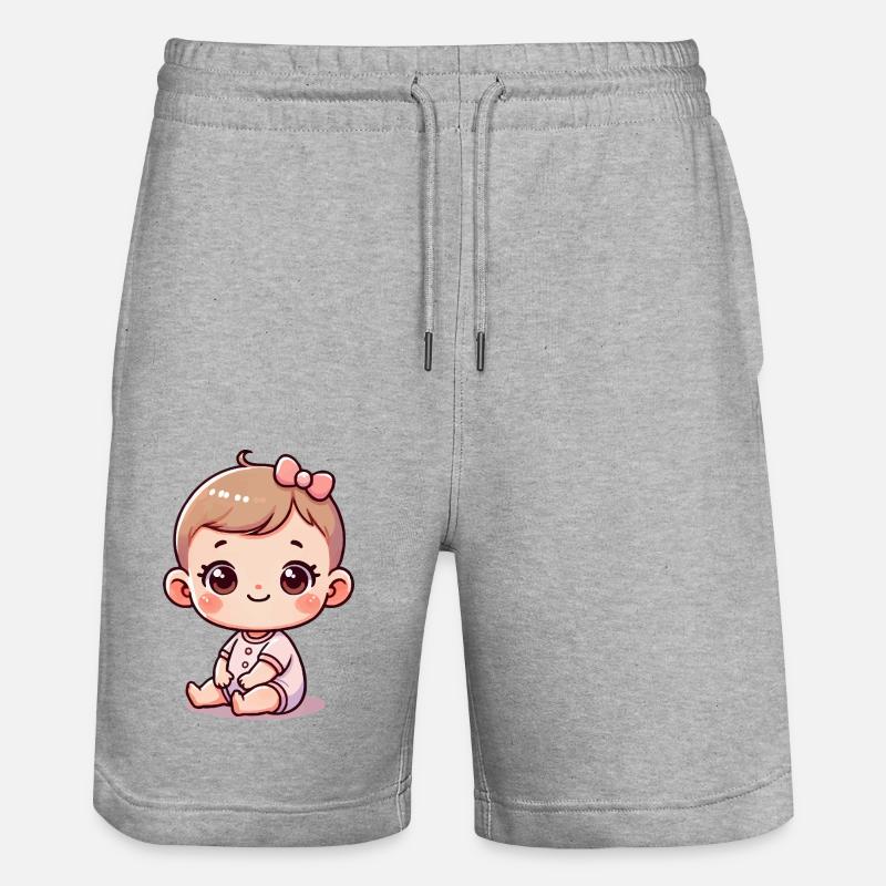 Bébé - Short de jogging bio TRAINER Stanley/Stella unisexe - gris chiné