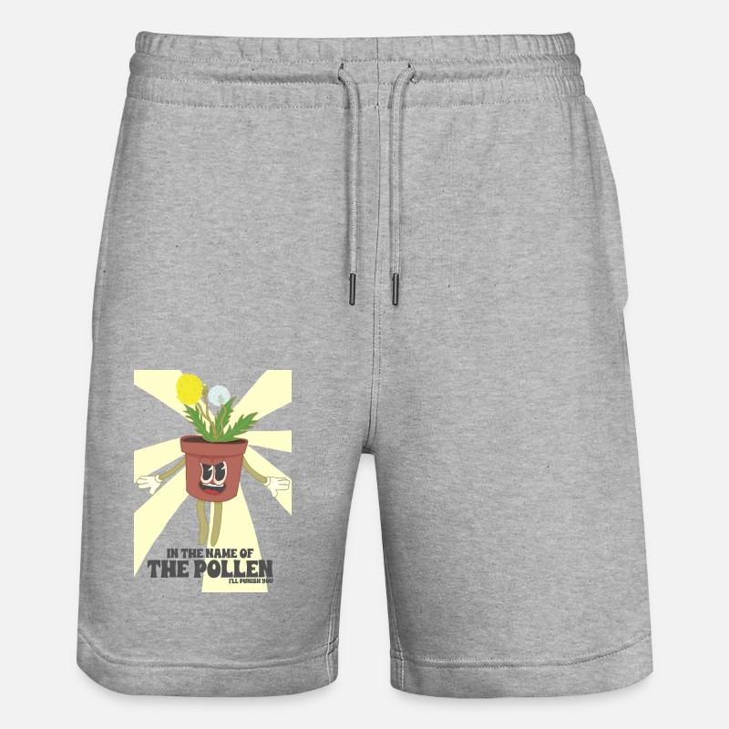 Fleur Super Pollen - Short de jogging bio TRAINER Stanley/Stella unisexe - gris chiné