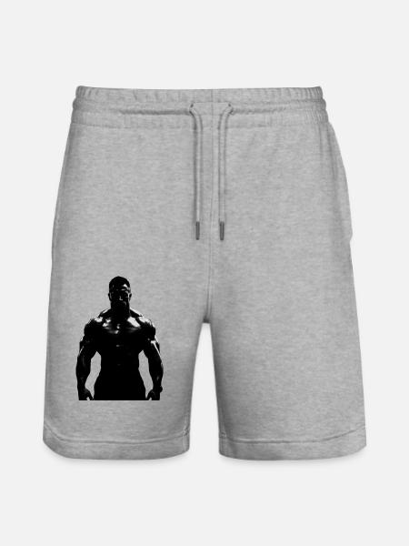 Bodybuilder 1 - Stanley/Stella Unisex Bio Joggingshorts Trainer  - Grau meliert