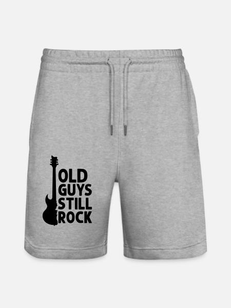 old guys still rock - Stanley/Stella Trainer Unisex Organic Jogging Shorts - heather grey