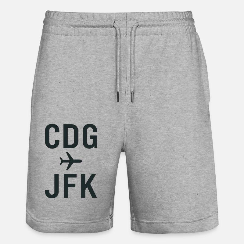 CDG JFK - Short de jogging bio TRAINER Stanley/Stella unisexe - gris chiné