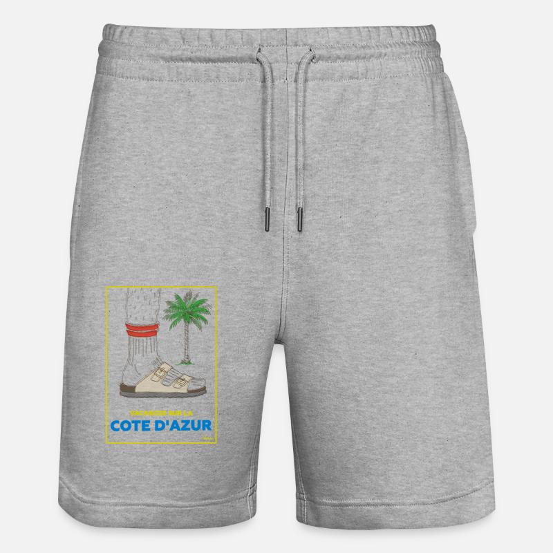 Vacances sur la côte d'azur - Short de jogging bio TRAINER Stanley/Stella unisexe - gris chiné