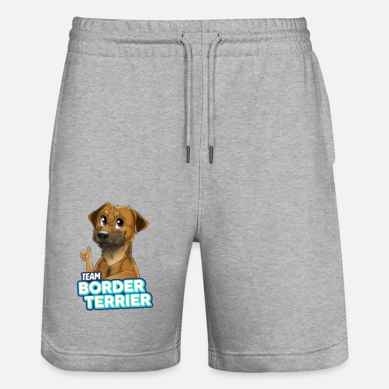 TEAM Border Terrier - Short de jogging bio TRAINER Stanley/Stella unisexe - gris chiné