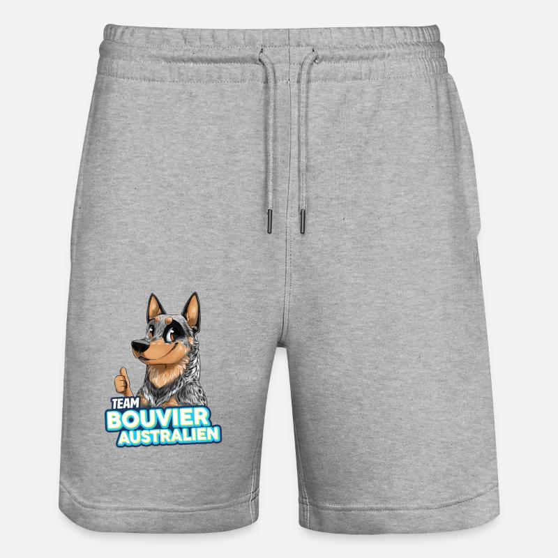 TEAM Bouvier Australien - Bleu - Short de jogging bio TRAINER Stanley/Stella unisexe - gris chiné
