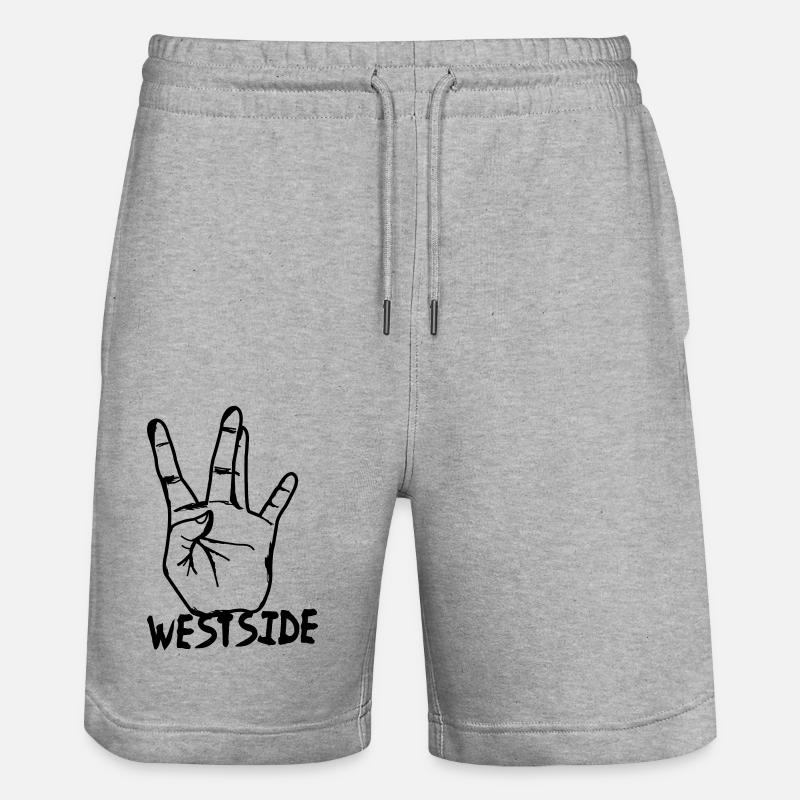 westcoast hand - Stanley/Stella Unisex Bio Joggingshorts Trainer - Grau meliert