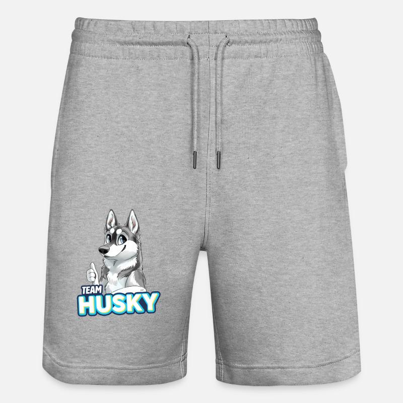 TEAM Husky - Gris - Short de jogging bio TRAINER Stanley/Stella unisexe - gris chiné