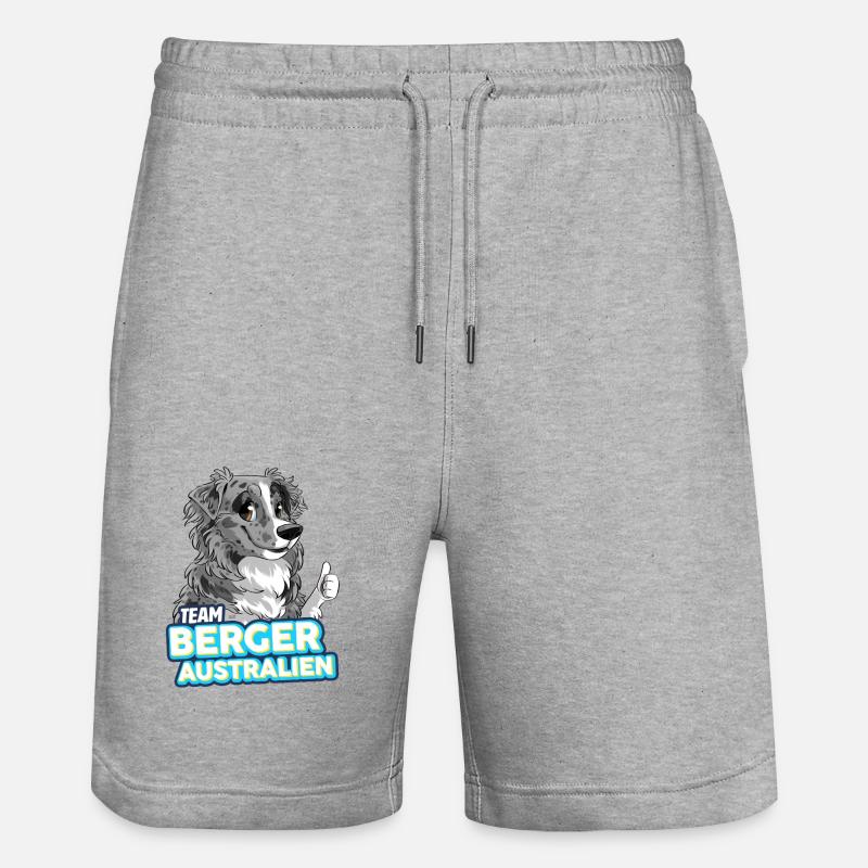 TEAM Berger Australien - Bleu Merle - Short de jogging bio TRAINER Stanley/Stella unisexe - gris chiné