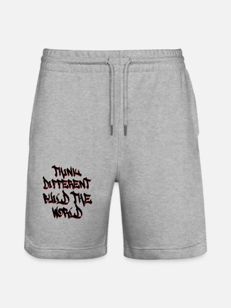 Think Different construit le monde - Short de jogging bio TRAINER Stanley/Stella unisexe - gris chiné