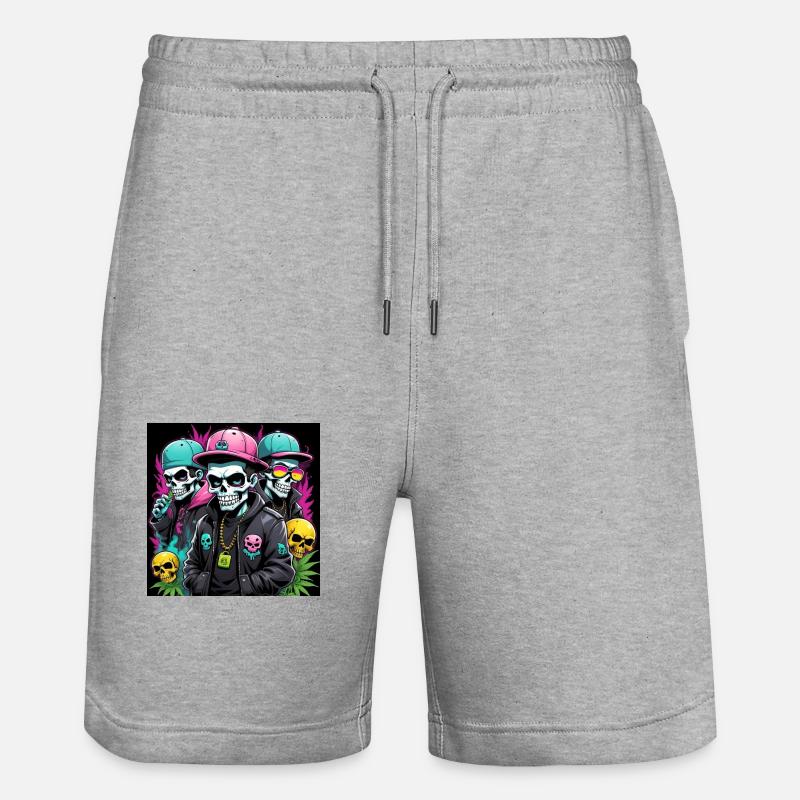 BULL - Stanley/Stella Trainer Unisex Organic Jogging Shorts - heather grey
