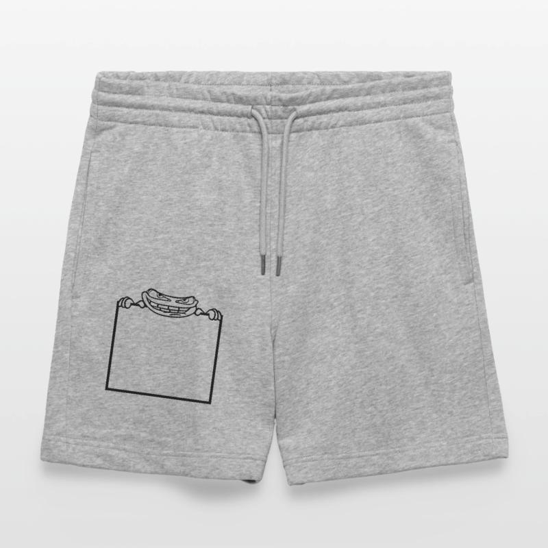 frog shield hide frame text write mau Stanley/Stella Trainer Unisex Organic Jogging Shorts