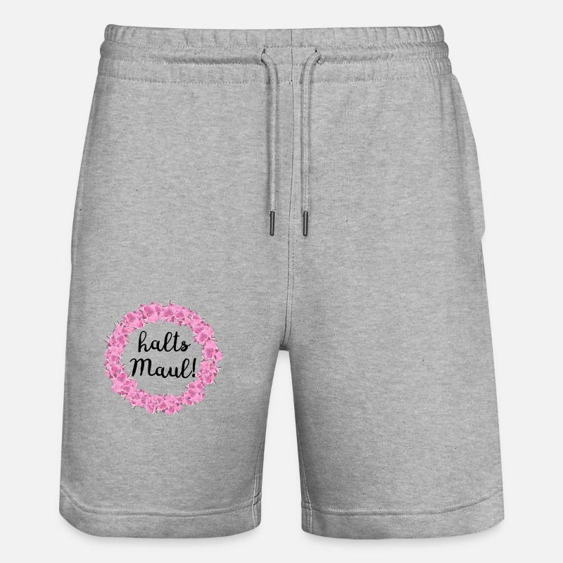 halts Maul - Stanley/Stella Unisex Bio Joggingshorts Trainer  - Grau meliert