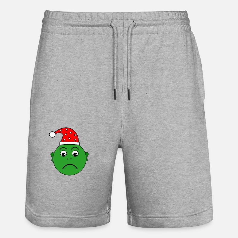 Noch ein Weihnachtsmuffel - Stanley/Stella Unisex Bio Joggingshorts Trainer  - Grau meliert