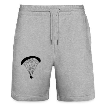 Paraglider - Stanley/Stella Trainer Unisex Organic Jogging Shorts - heather grey - Front - Nik (191cm) & Marisol (170cm)