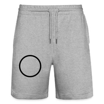 circle - Stanley/Stella Trainer Unisex Organic Jogging Shorts - heather grey - Front - Nik (191cm) & Marisol (170cm)