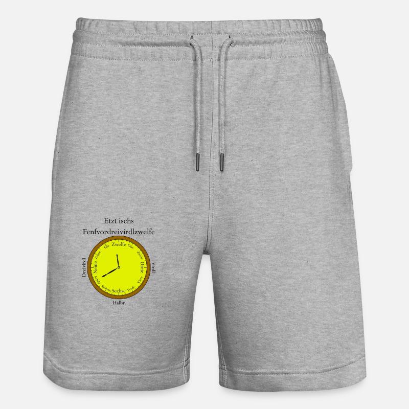 Temps dans Schwäbisch - Short de jogging bio TRAINER Stanley/Stella unisexe - gris chiné