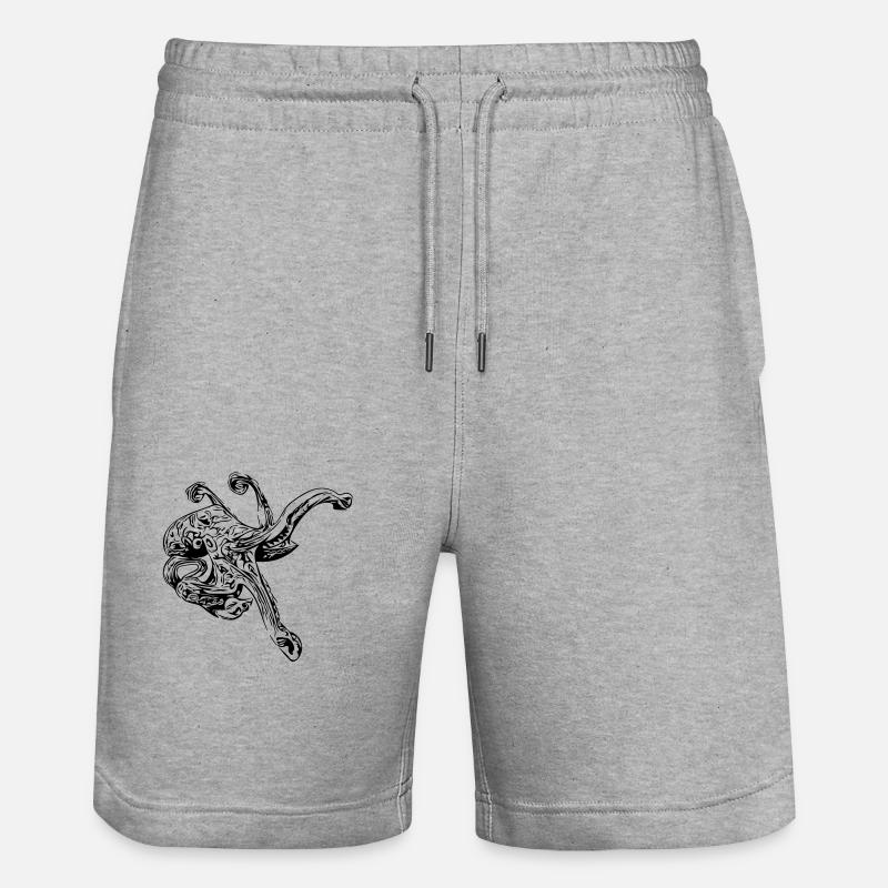 Octopus Octopus octopus squid - Stanley/Stella Trainer Unisex Organic Jogging Shorts - heather grey